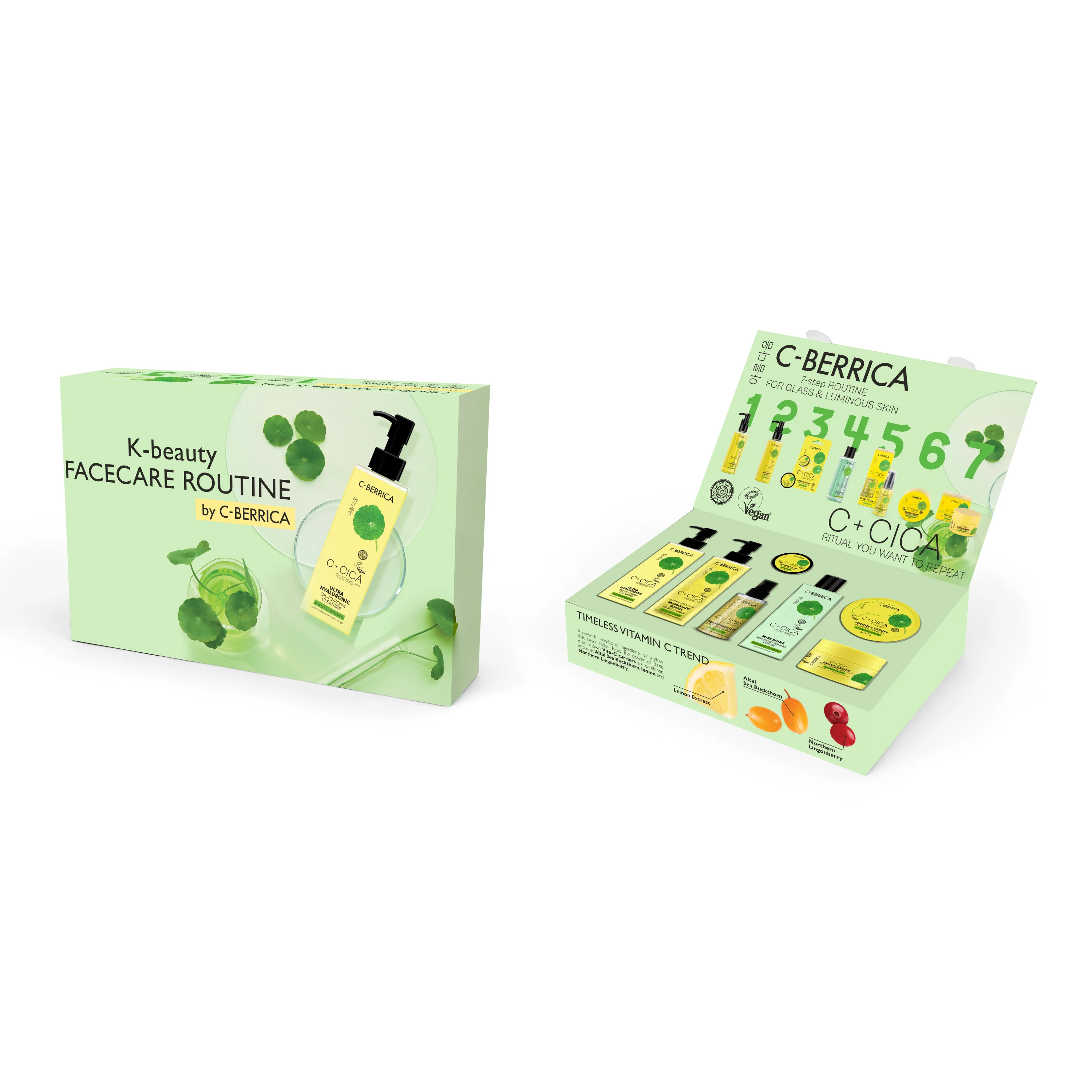 C+Cica C-Berrica 7-Step Routine For Glass & Luminous Skin (7pcs) - Image 3