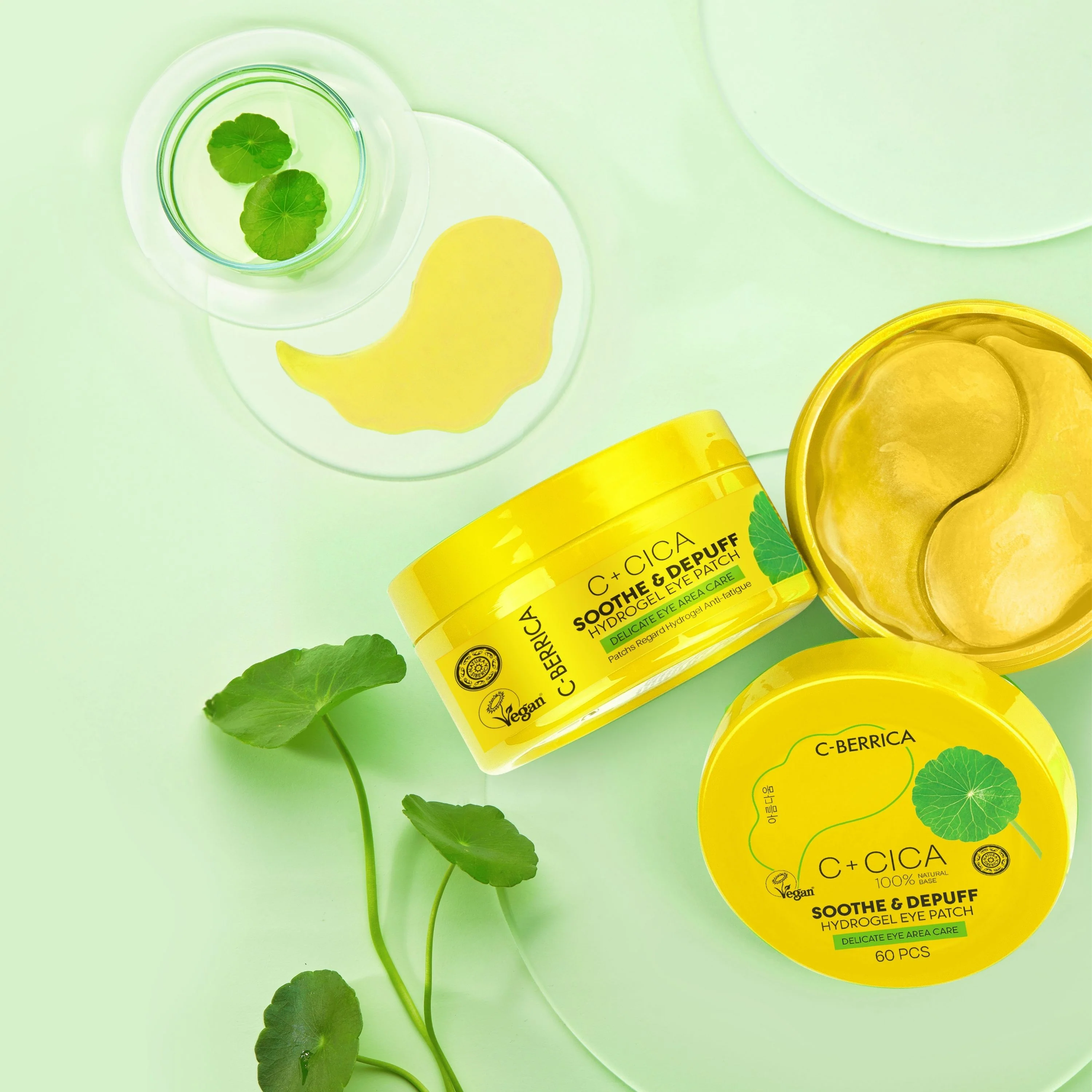 C+CICA C-BERRICA SOOTH & DEPUFF HYDROGEL EYE PATCH - delicate eye area care. (60pcs) - Image 3