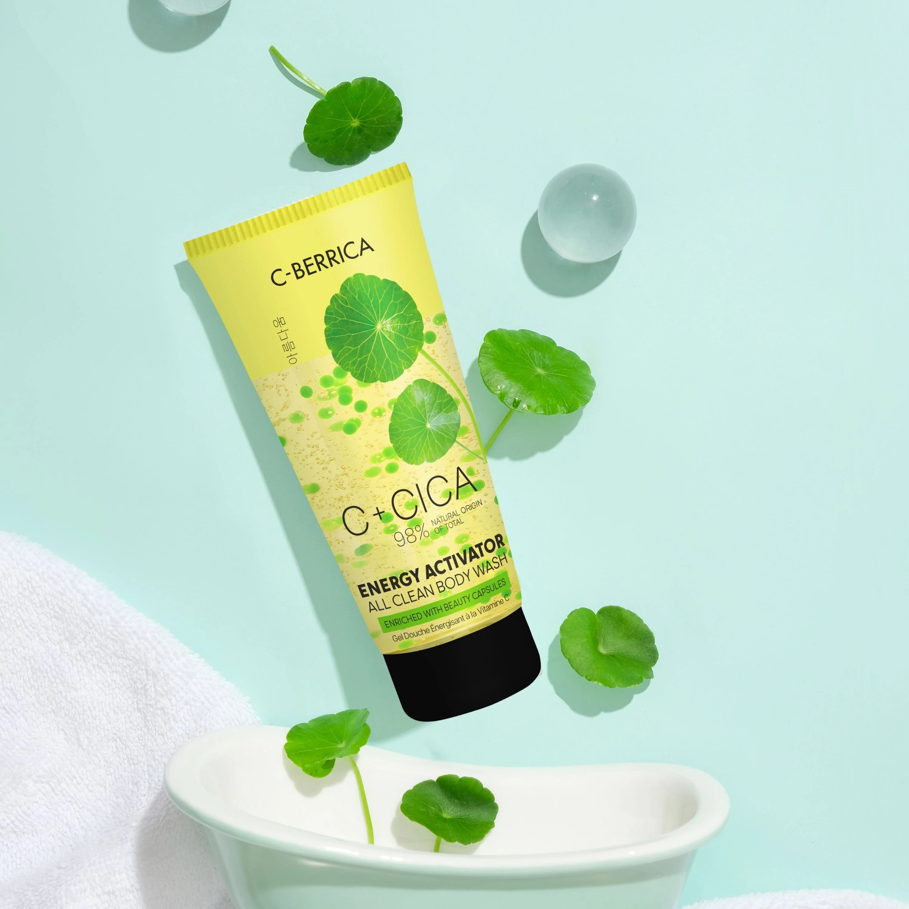 C+CICA C-BERRICA ENERGY ACTIVATOR ALL CLEAN BODY WASH - enriched with beauty capsules. (200ml) - Image 4