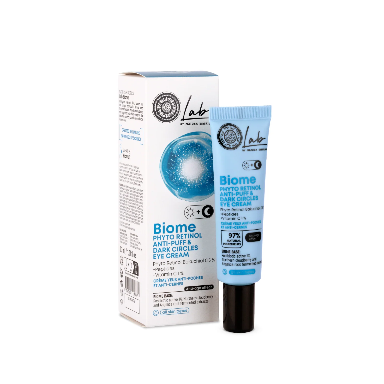 Lab by Natura Siberica Biome. Phyto Retinol Anti-Puff & Dark Circles Eye Cream, 30 ml - Image 3