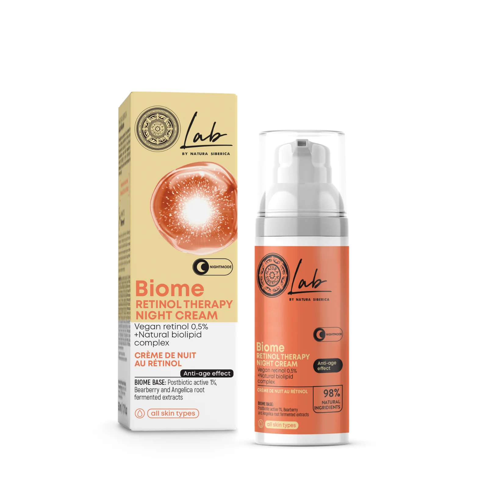 Lab by Natura Siberica Biome. Retinol Therapy Night Face Cream, 50 ml - Image 3
