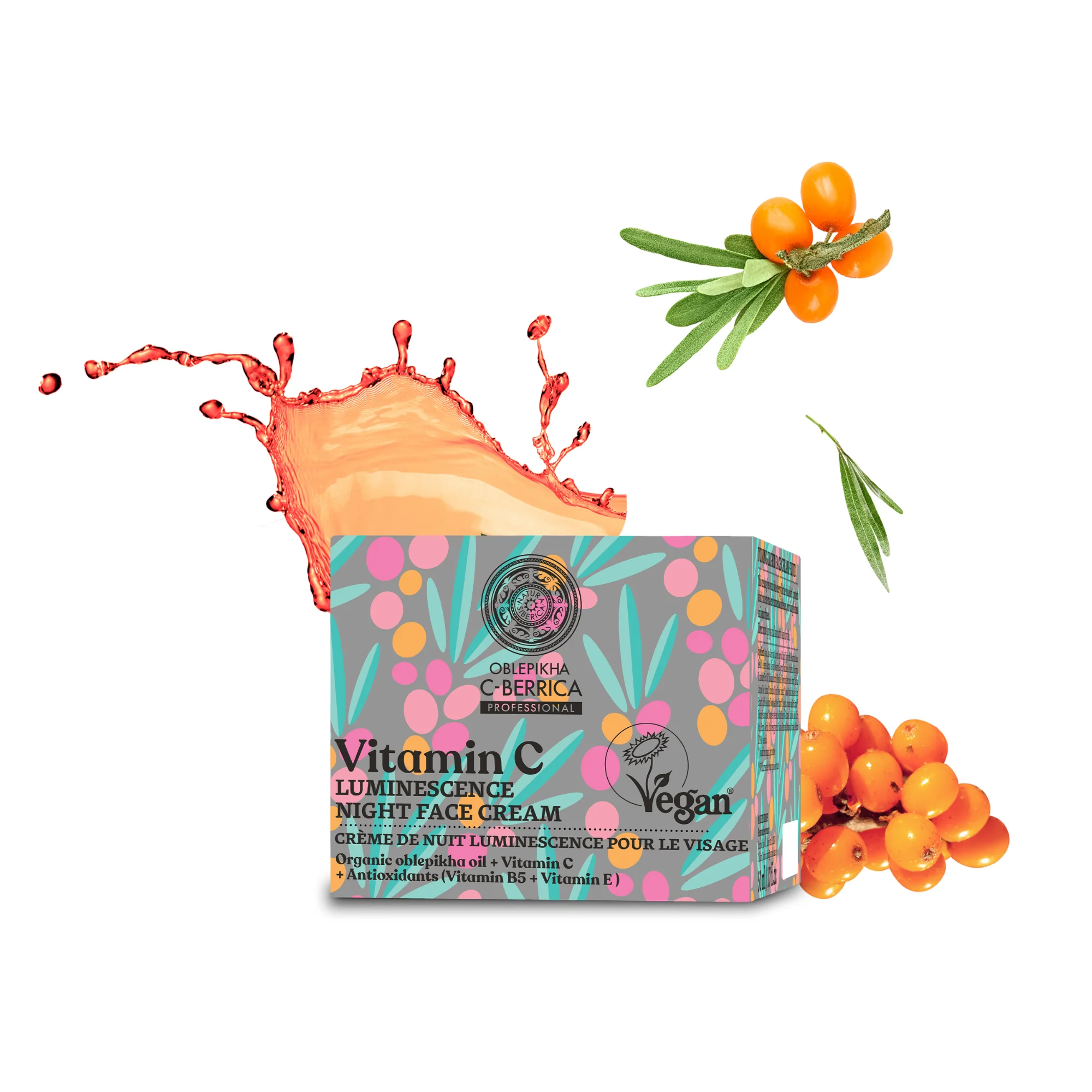 Oblepikha C-Berrica  Luminescence Night Face Cream (50ml) - Image 5